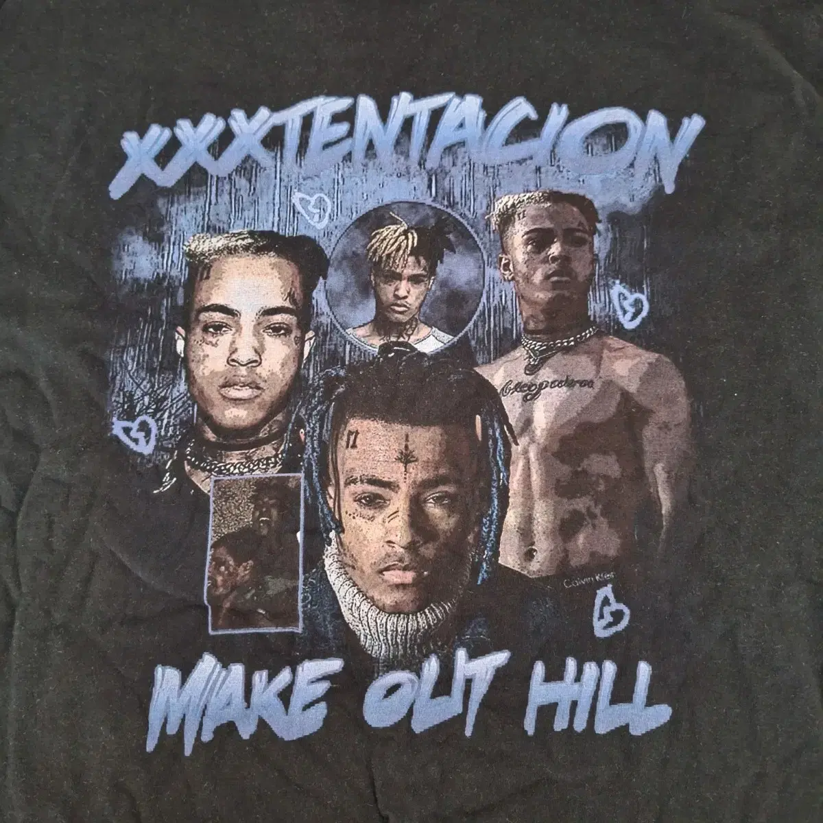 텐타시온 반팔 프린팅 티셔츠 xxxtentacion 힙합 외힙 티